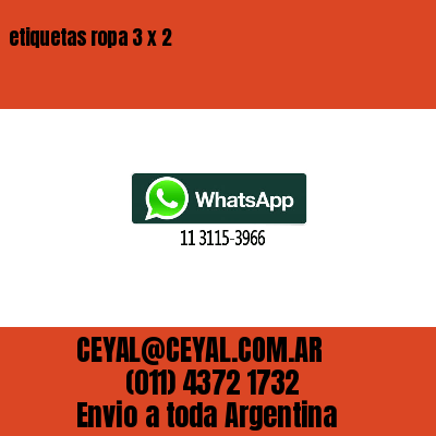 etiquetas ropa 3 x 2