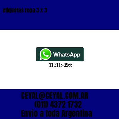 etiquetas ropa 3 x 3