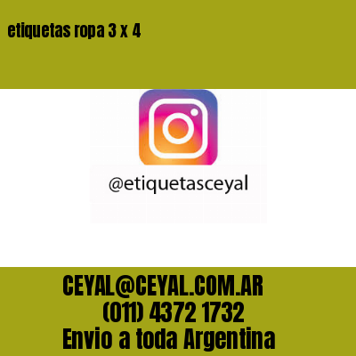 etiquetas ropa 3 x 4