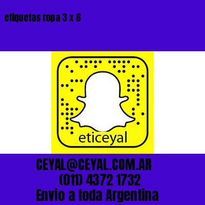 etiquetas ropa 3 x 6