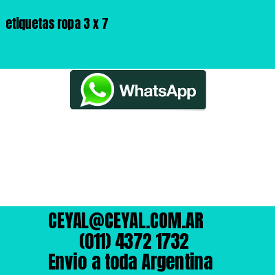 etiquetas ropa 3 x 7