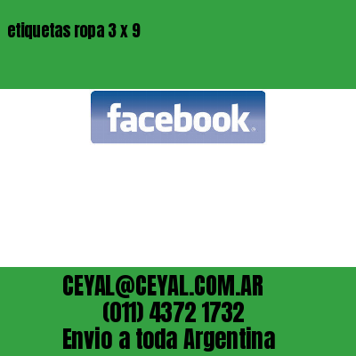 etiquetas ropa 3 x 9