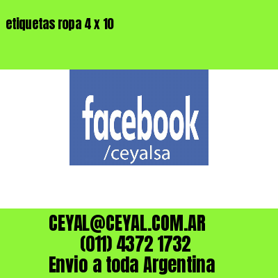 etiquetas ropa 4 x 10