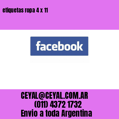 etiquetas ropa 4 x 11