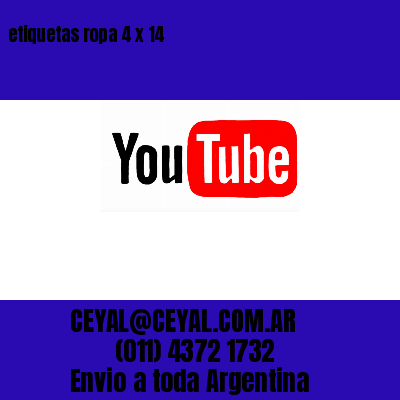 etiquetas ropa 4 x 14