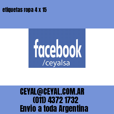 etiquetas ropa 4 x 15