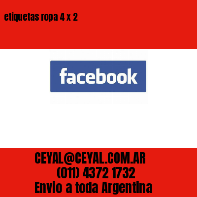 etiquetas ropa 4 x 2