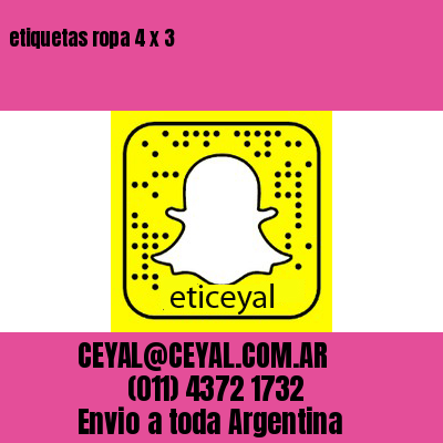 etiquetas ropa 4 x 3