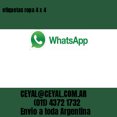 etiquetas ropa 4 x 4