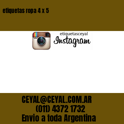 etiquetas ropa 4 x 5