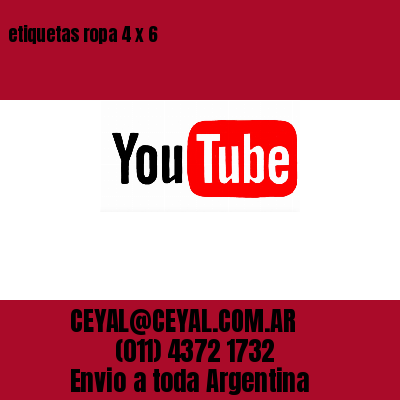 etiquetas ropa 4 x 6