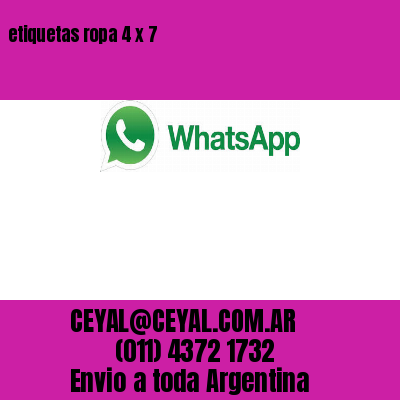 etiquetas ropa 4 x 7