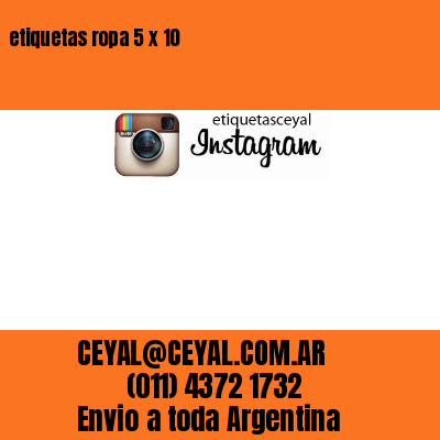 etiquetas ropa 5 x 10