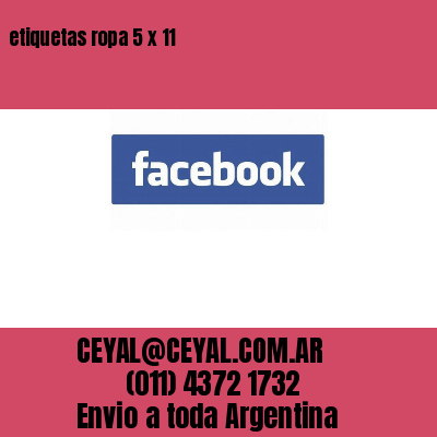 etiquetas ropa 5 x 11