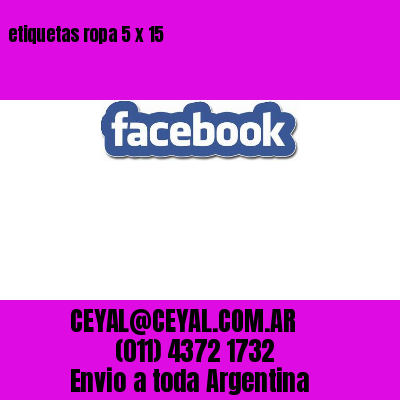 etiquetas ropa 5 x 15