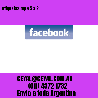 etiquetas ropa 5 x 2