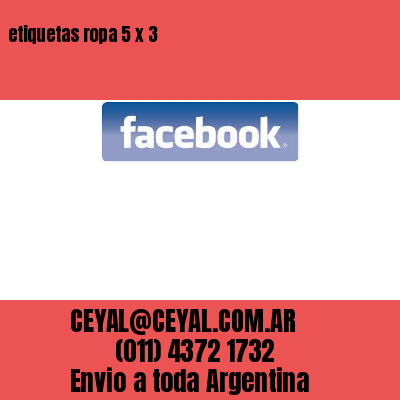 etiquetas ropa 5 x 3