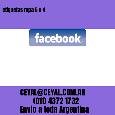 etiquetas ropa 5 x 4