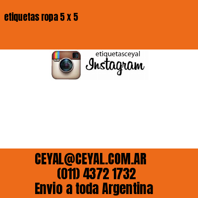 etiquetas ropa 5 x 5