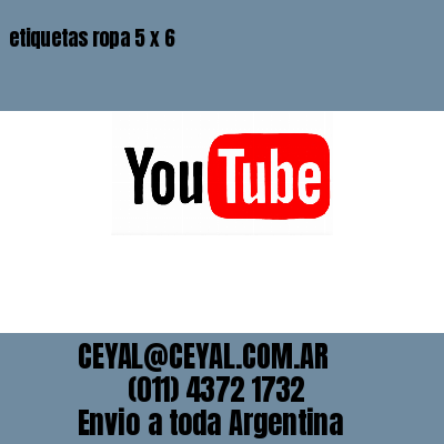 etiquetas ropa 5 x 6