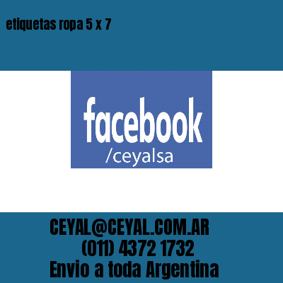 etiquetas ropa 5 x 7