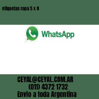 etiquetas ropa 5 x 8