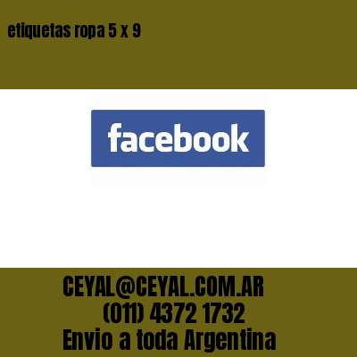etiquetas ropa 5 x 9
