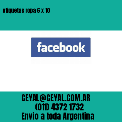 etiquetas ropa 6 x 10
