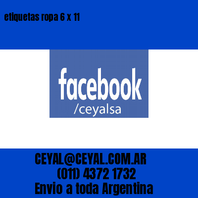 etiquetas ropa 6 x 11