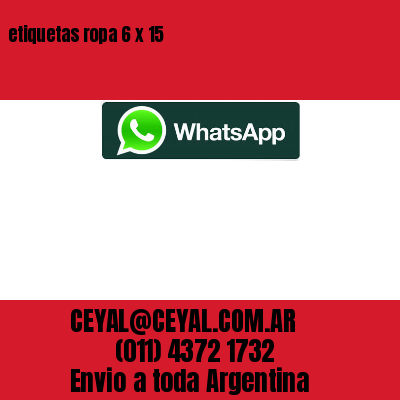 etiquetas ropa 6 x 15
