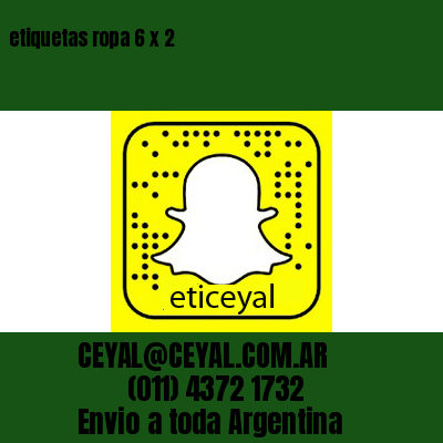 etiquetas ropa 6 x 2