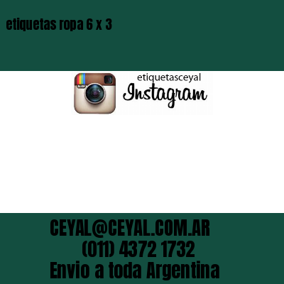 etiquetas ropa 6 x 3