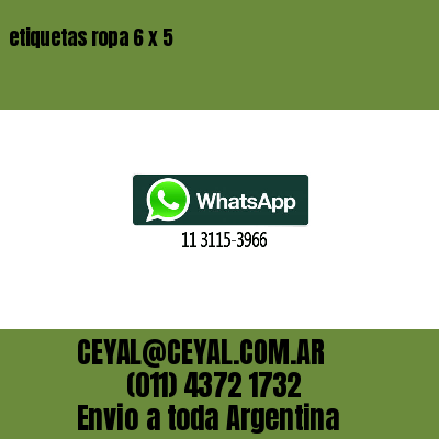 etiquetas ropa 6 x 5