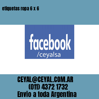 etiquetas ropa 6 x 6
