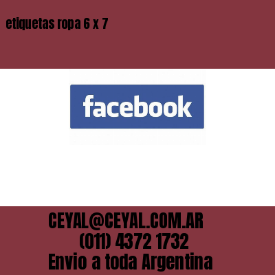 etiquetas ropa 6 x 7