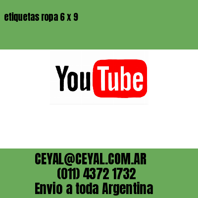 etiquetas ropa 6 x 9