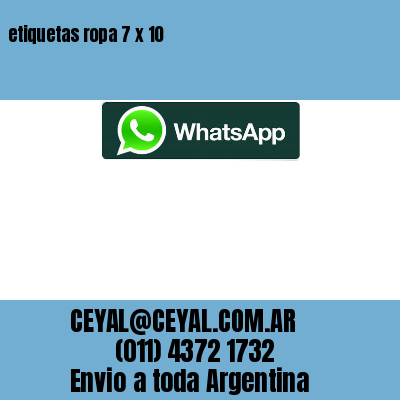 etiquetas ropa 7 x 10