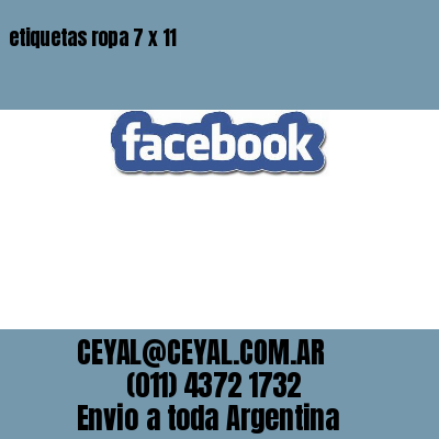 etiquetas ropa 7 x 11