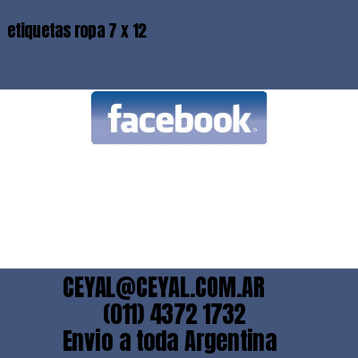 etiquetas ropa 7 x 12