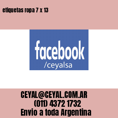 etiquetas ropa 7 x 13