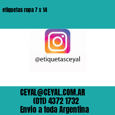 etiquetas ropa 7 x 14
