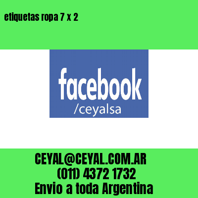 etiquetas ropa 7 x 2