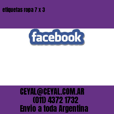 etiquetas ropa 7 x 3