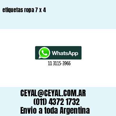 etiquetas ropa 7 x 4