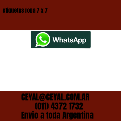 etiquetas ropa 7 x 7