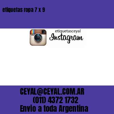 etiquetas ropa 7 x 9