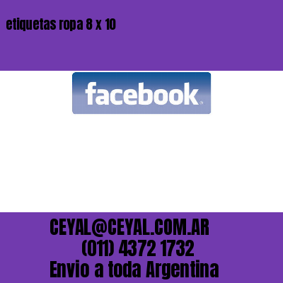 etiquetas ropa 8 x 10