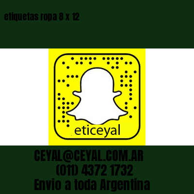 etiquetas ropa 8 x 12