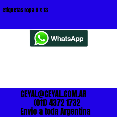 etiquetas ropa 8 x 13