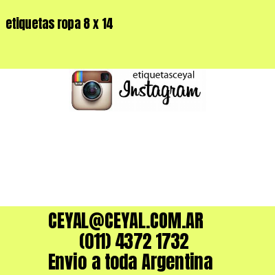etiquetas ropa 8 x 14